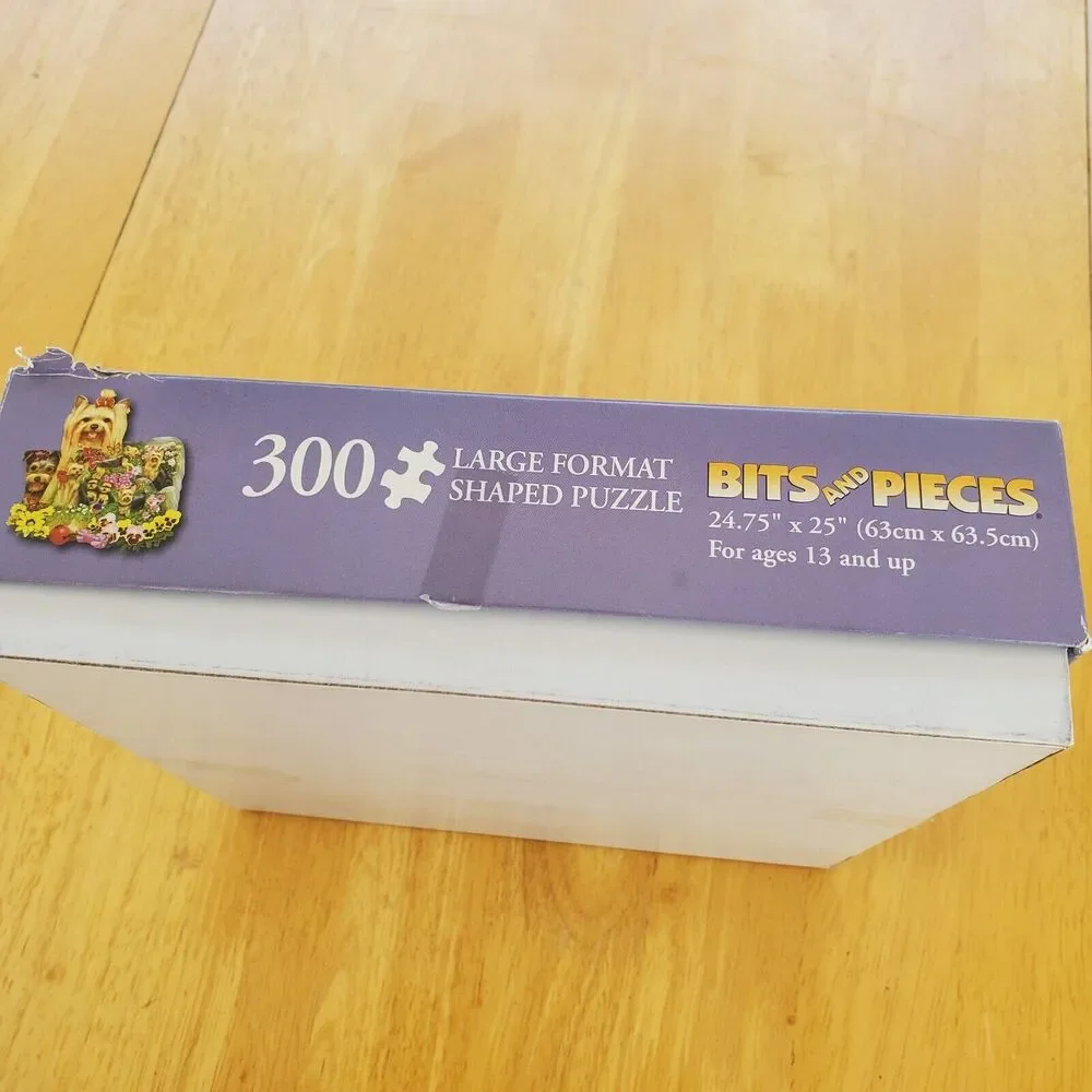 Bits And Pieces Puzzle A Yard Full Of Yorkies 300 Pc Complete Large Format